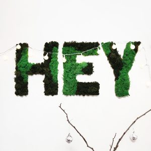 Буква из мха